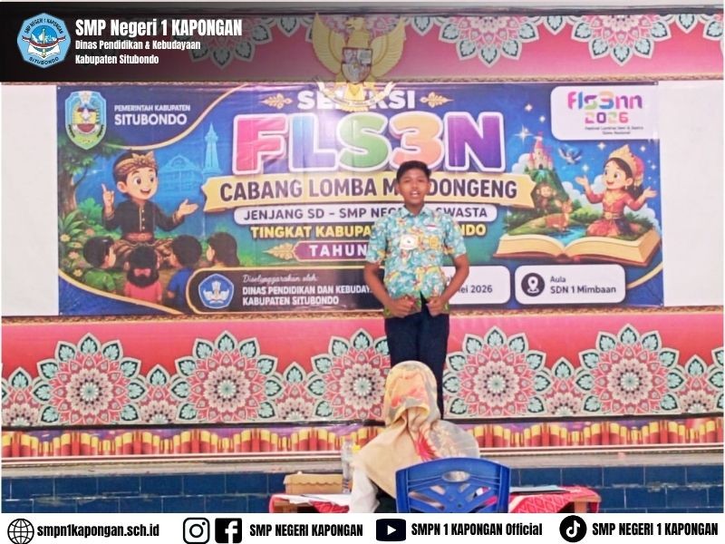 Siswa SMPN 1 Kapongan Ikuti Seleksi FLS3N Cabang Lomba Mendongeng