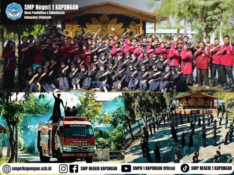 Pelepasan Murid Kelas IX SMPN 1 Kapongan Tahun Pelajaran 2025 / 2026 Dimeriahkan Seremoni Unik Bersama DAMKAR