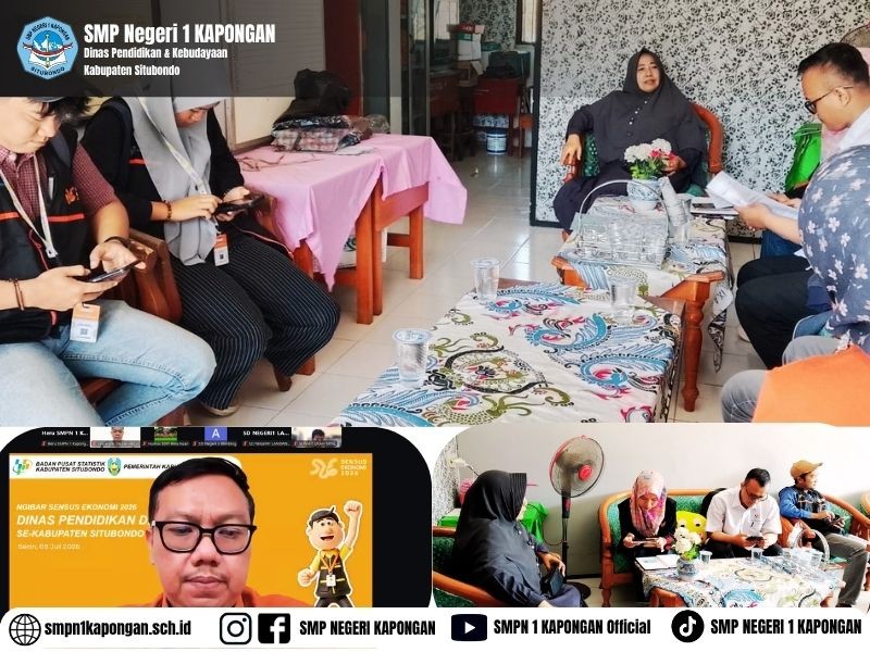 Petugas Sensus Ekonomi 2026 Tindak Lanjut Formulir Sosialisasi Ngibar di SMPN 1 Kapongan