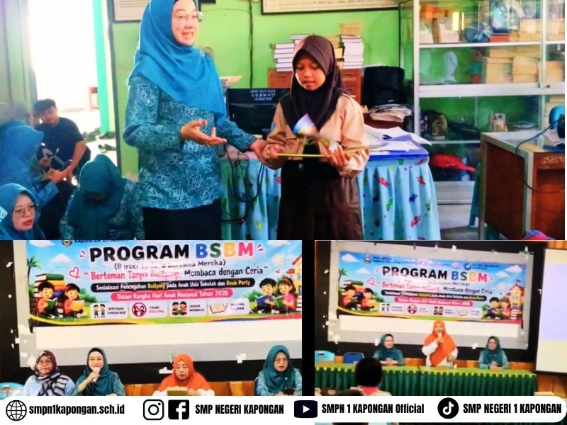 TP PKK Kecamatan Kapongan Gelar Sosialisasi Pencegahan Bullying dan Book Party di SMPN 1 Kapongan