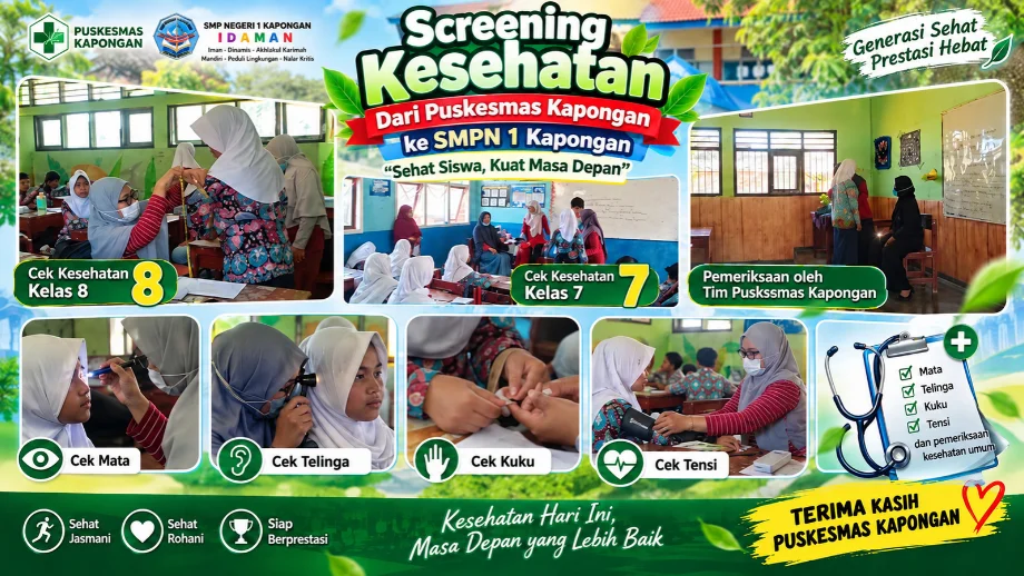 🩺 Screening Kesehatan Puskesmas Kapongan di SMPN 1 Kapongan, Upaya Deteksi Dini Kesehatan Siswa