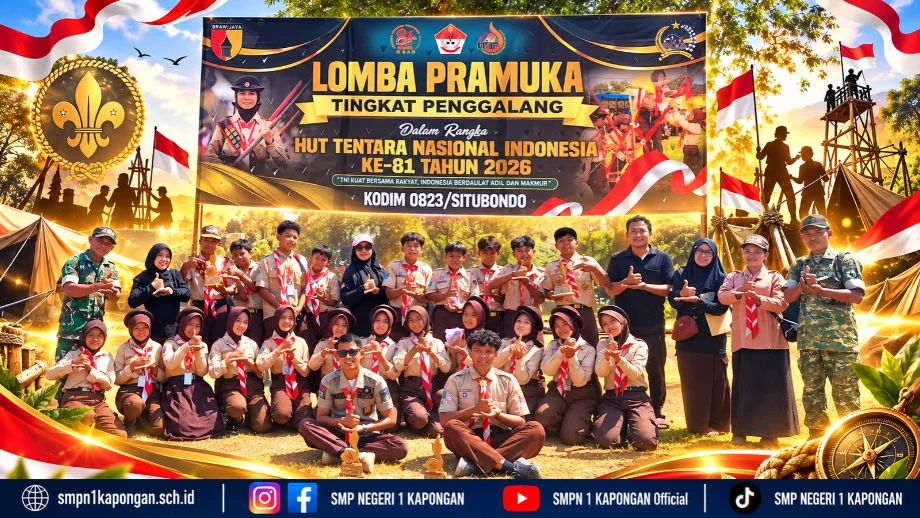 SMPN 1 Kapongan Borong 4 Piala pada Lomba Pramuka Tingkat Penggalang dalam Rangka HUT TNI ke-81 Tahun 2026